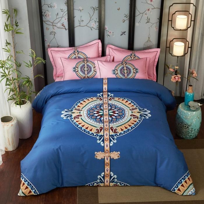 91家纺网 家纺一手货源 找家纺 雲归梦 2020新款13372全棉大版四件套第二批 盛世年华