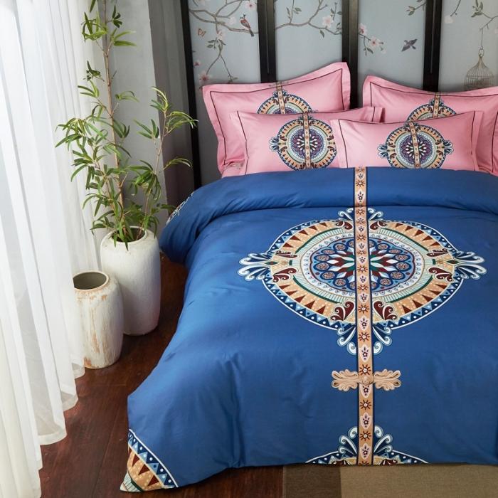 91家纺网 家纺一手货源 找家纺 雲归梦 2020新款13372全棉大版四件套第二批 盛世年华