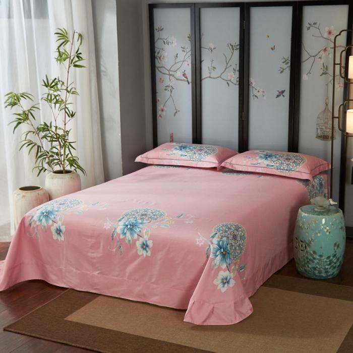 91家纺网 家纺一手货源 找家纺 雲归梦 2020新款13372全棉大版四件套第二批 晓窗花梦