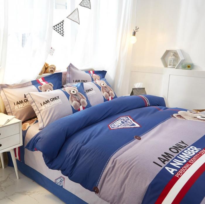 91家纺网 家纺一手货源 找家纺 雲归梦 2020新款13372全棉大版四件套第二批 可爱熊