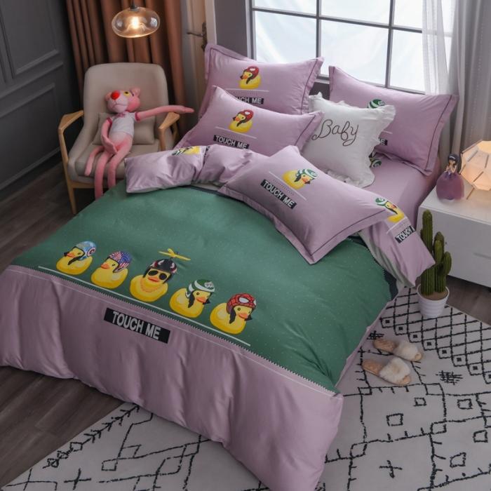 91家纺网 家纺一手货源 找家纺 雲归梦 2020新款13372全棉大版四件套第二批 社会鸭