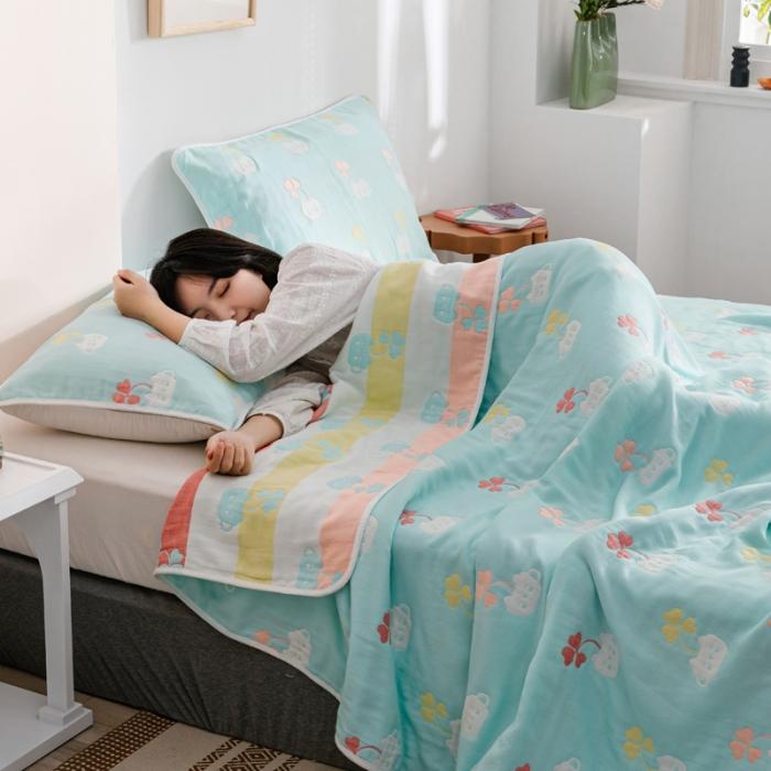 91家纺网 家纺一手货源 找家纺 （总）朴尔六层纱布毛巾被纯棉单双人夏凉被儿童盖毯床单