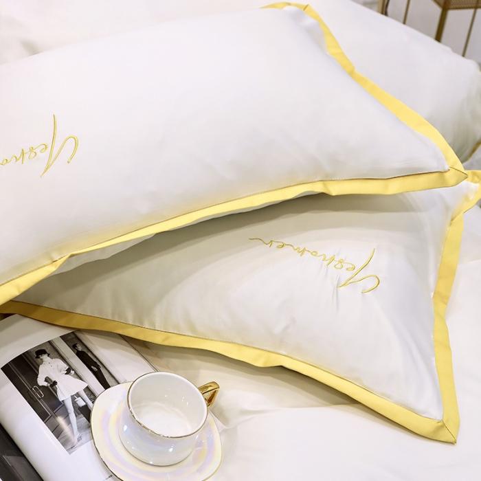 91家纺网 家纺一手货源 找家纺 安妮家居 2020新款全棉水洗真丝凯茜四件套新实拍 月光白