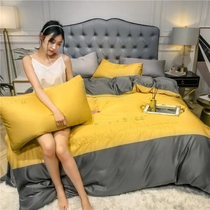 91家纺网 家纺一手货源 找家纺 （总）润缦 2020新款水洗真丝四件套双拼系列