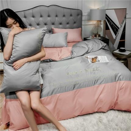 91家纺网 家纺一手货源 找家纺 （总）润缦 2020新款水洗真丝四件套双拼系列