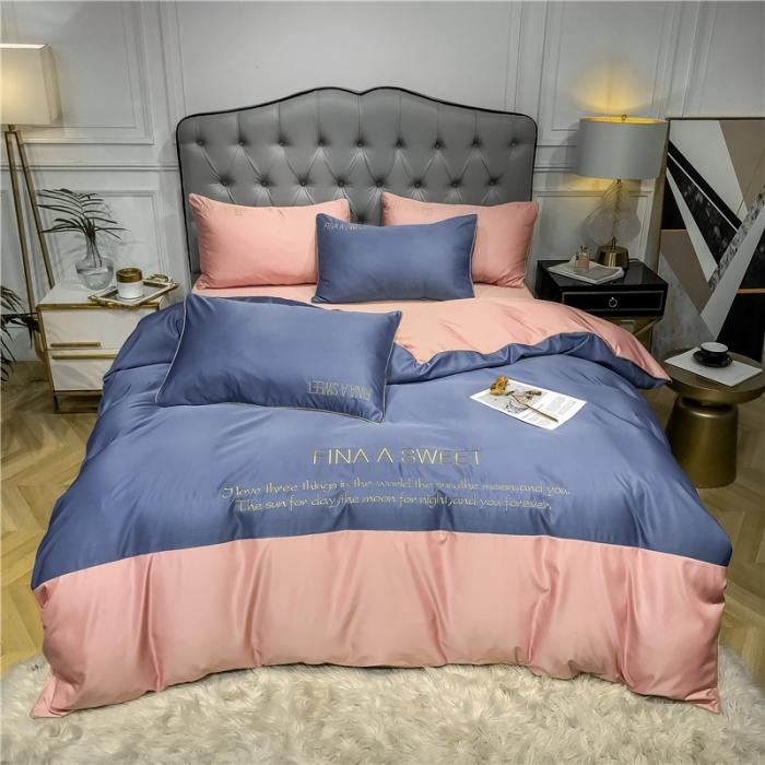 91家纺网 家纺一手货源 找家纺 （总）润缦 2020新款水洗真丝四件套双拼系列