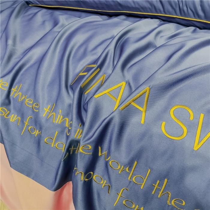 91家纺网 家纺一手货源 找家纺 （总）润缦 2020新款水洗真丝四件套双拼系列