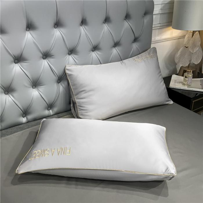 91家纺网 家纺一手货源 找家纺 润缦 2020新款水洗真丝四件套双拼系列 浅灰+绅士灰