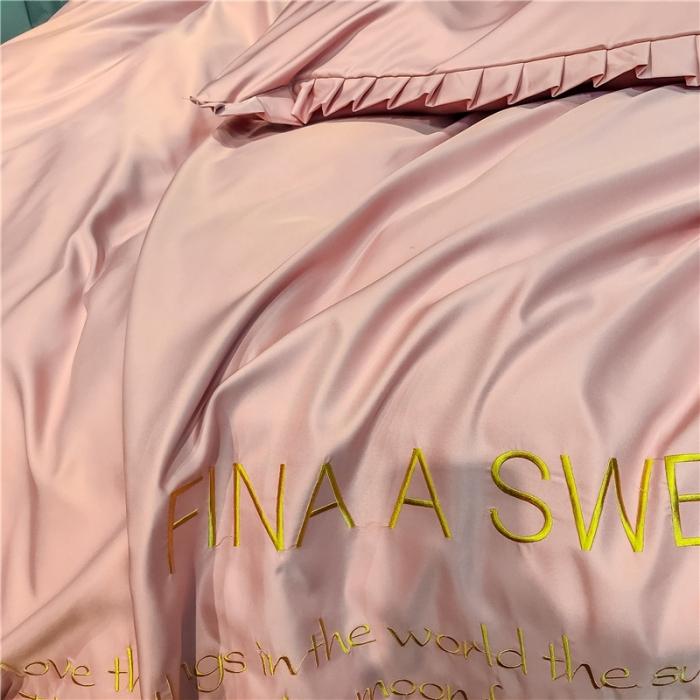 91家纺网 家纺一手货源 找家纺 （总）润缦 2020新款水洗真丝四件套爱心系列