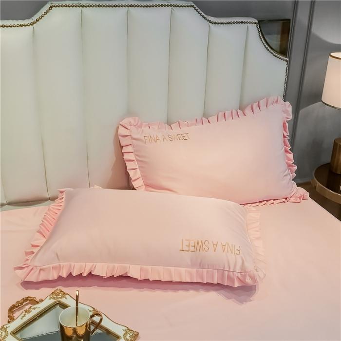 91家纺网 家纺一手货源 找家纺 润缦 2020新款水洗真丝四件套爱心系列 爱心-玫瑰粉