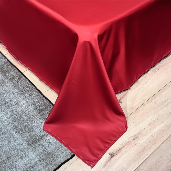 91家纺网 家纺一手货源 找家纺 润缦 2020新款水洗真丝四件套爱心系列 爱心-中国红