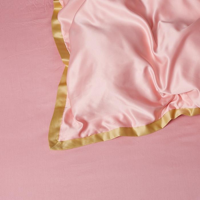 91家纺网 家纺一手货源 找家纺 安妮 2020新款水洗真丝凯茜四件套 玉粉