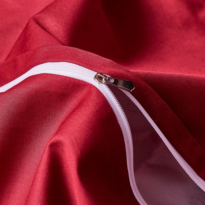 91家纺网 家纺一手货源 找家纺 安妮 2020新款水洗真丝凯茜四件套 酒红