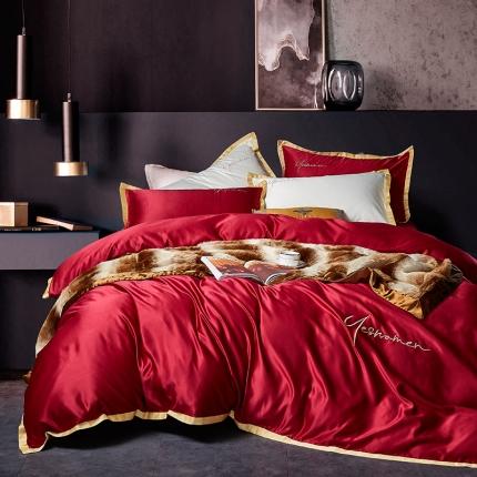 91家纺网 家纺一手货源 找家纺 （总）安妮 2020新款水洗真丝凯茜四件套床笠款