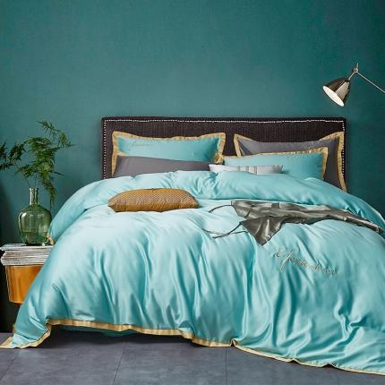 91家纺网 家纺一手货源 找家纺 （总）安妮 2020新款水洗真丝凯茜四件套床笠款