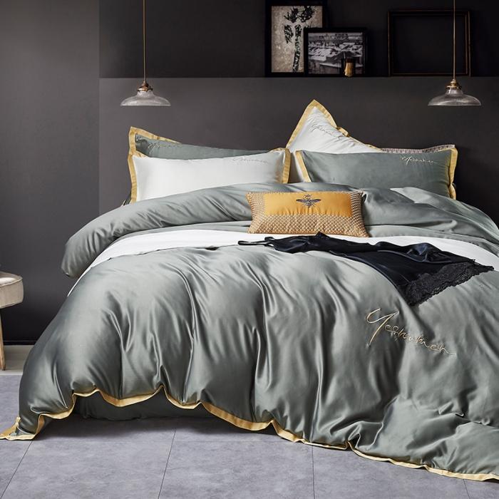 91家纺网 家纺一手货源 找家纺 （总）安妮 2020新款水洗真丝凯茜四件套床笠款