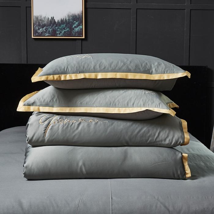 91家纺网 家纺一手货源 找家纺 （总）安妮 2020新款水洗真丝凯茜四件套床笠款