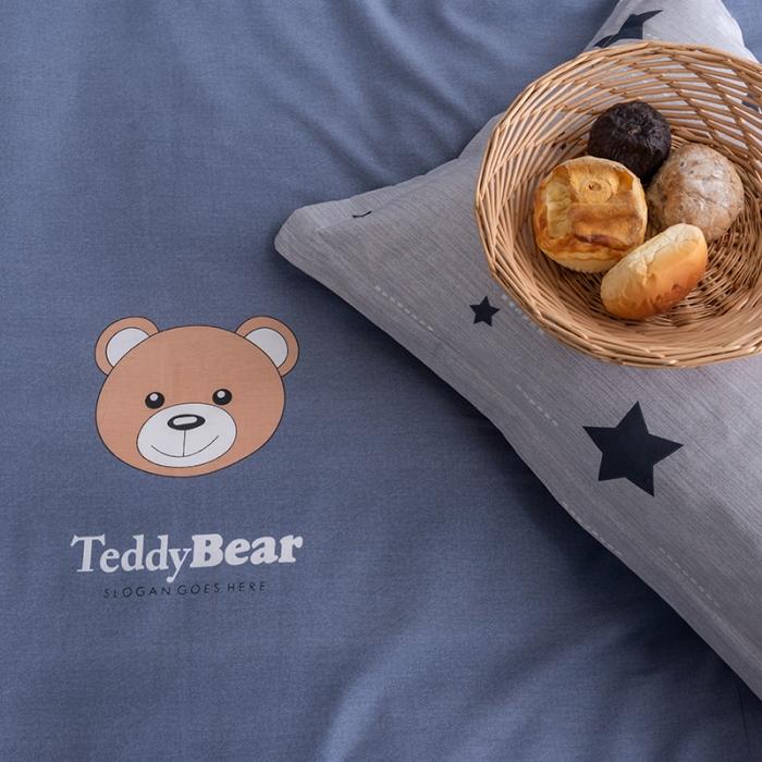 91家纺网 家纺一手货源 找家纺 芃成 2020新款12868全棉四件套 布朗熊