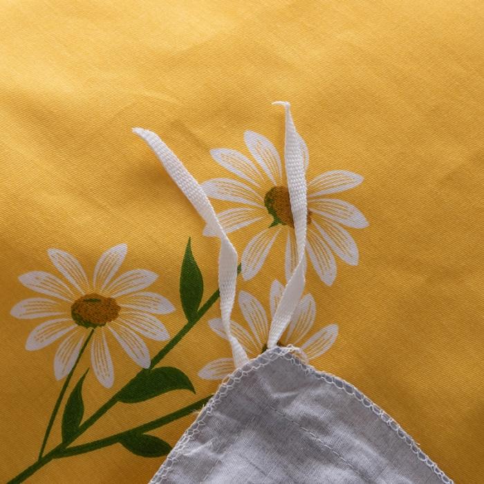 91家纺网 家纺一手货源 找家纺 芃成 2020新款12868全棉四件套 花香清新-黄