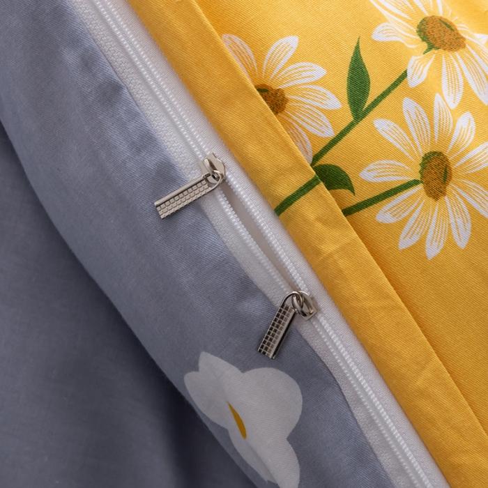 91家纺网 家纺一手货源 找家纺 芃成 2020新款12868全棉四件套 花香清新-黄