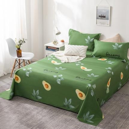 91家纺网 家纺一手货源 找家纺 芃成 2020新款12868全棉单床单 牛油果