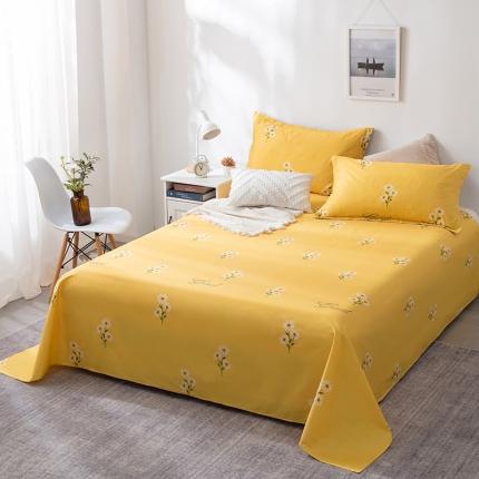 芃成 2020新款12868全棉单床单 花香清新-黄