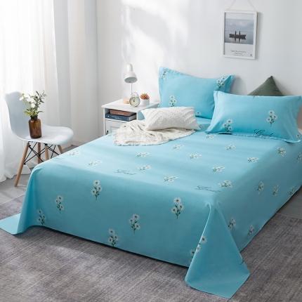 芃成 2020新款12868全棉单床单 花香清新-蓝