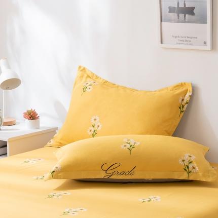 91家纺网 家纺一手货源 找家纺 芃成 2020新款12868全棉单枕套一只 花香清新-黄