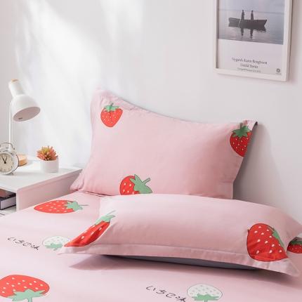 91家纺网 家纺一手货源 找家纺 芃成 2020新款12868全棉单枕套一只 甜心草莓