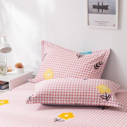 91家纺网 家纺一手货源 找家纺 芃成 2020新款12868全棉单枕套一只 香奈-粉