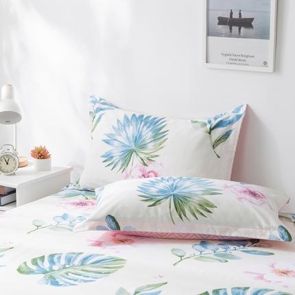 91家纺网 家纺一手货源 找家纺 芃成 2020新款12868全棉单枕套一只 叶语拾影