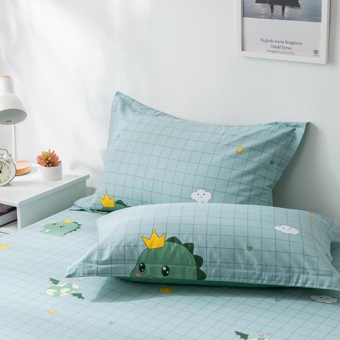 91家纺网 家纺一手货源 找家纺 芃成 2020新款12868全棉单枕套一只 动漫恐龙