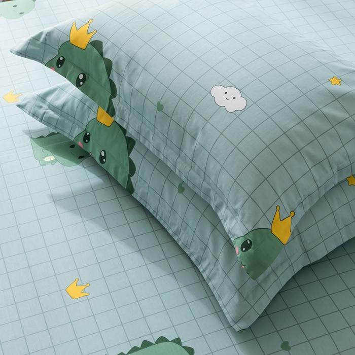 91家纺网 家纺一手货源 找家纺 芃成 2020新款12868全棉单枕套一只 动漫恐龙