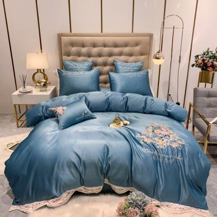 91家纺网 家纺一手货源 找家纺 （总）安妮 2020新款AB版水洗真丝贡缎全棉四件套