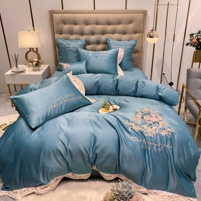 91家纺网 家纺一手货源 找家纺 （总）安妮 2020新款AB版水洗真丝贡缎全棉四件套