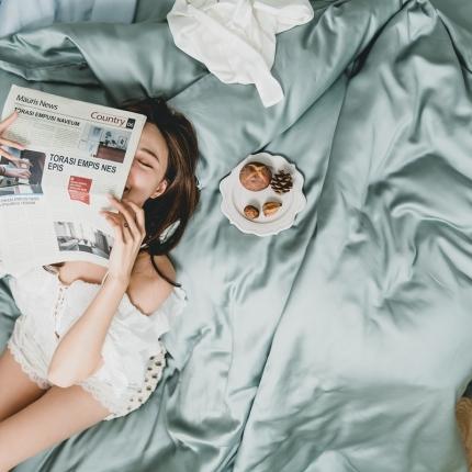 91家纺网 家纺一手货源 找家纺 （总）2020春夏纯色天丝四件套