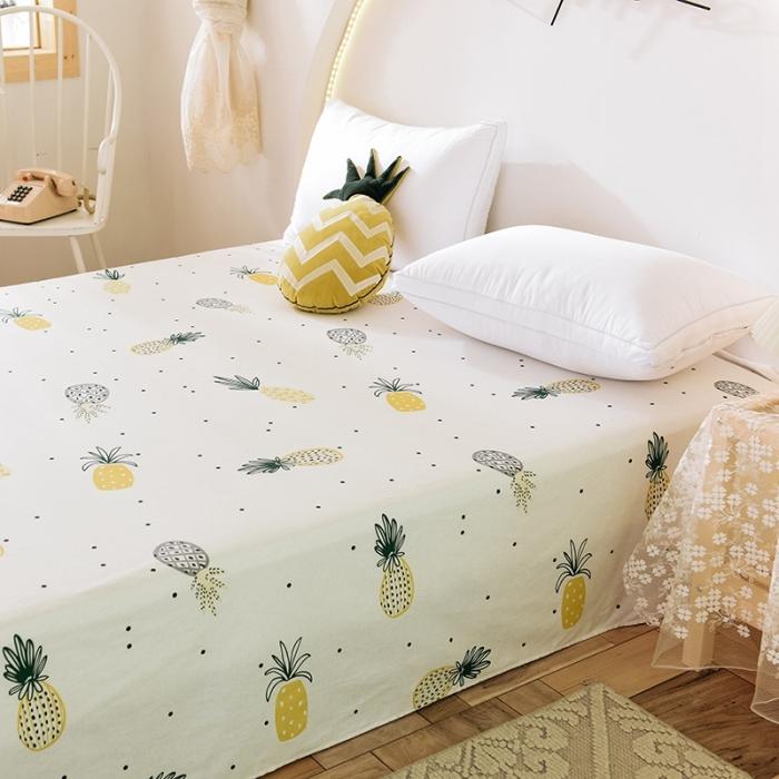 91家纺网 家纺一手货源 找家纺 甜之梦 2025新款13372单品床单 菠萝物语