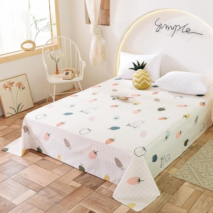 91家纺网 家纺一手货源 找家纺 甜之梦 2025新款13372单品床单 格子草莓