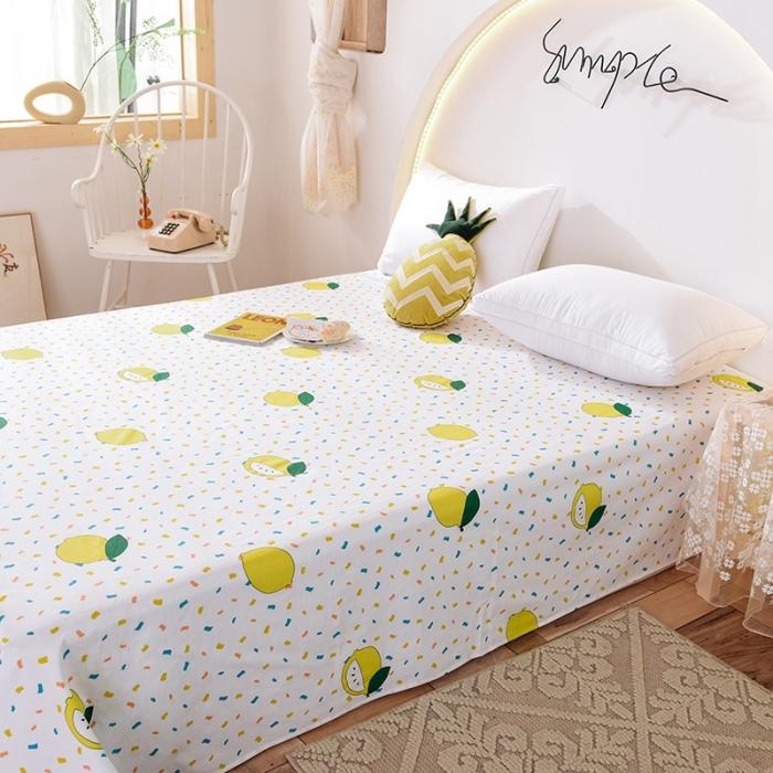 91家纺网 家纺一手货源 找家纺 甜之梦 2025新款13372单品床单 柠檬茶