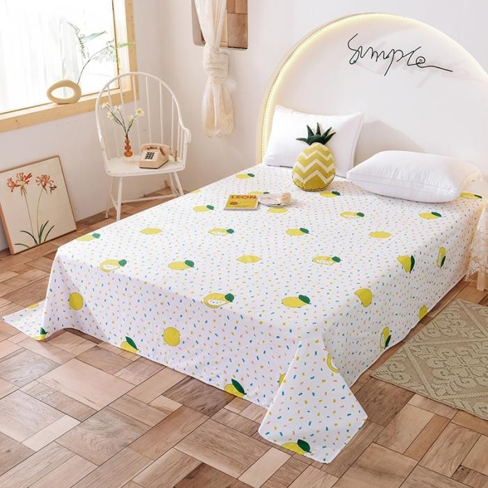 91家纺网 家纺一手货源 找家纺 甜之梦 2025新款13372单品床单 柠檬茶