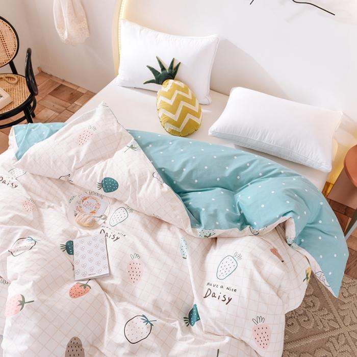 91家纺网 家纺一手货源 找家纺 甜之梦 2025新款13372单品被套 格子草莓