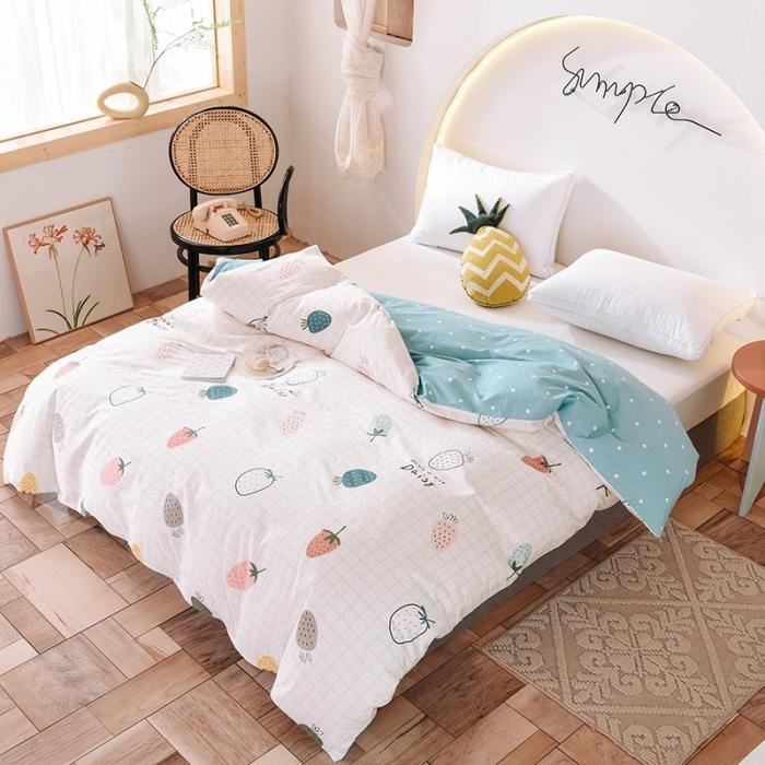 91家纺网 家纺一手货源 找家纺 甜之梦 2025新款13372单品被套 格子草莓