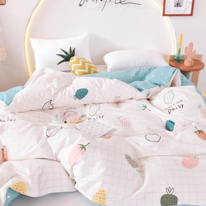 91家纺网 家纺一手货源 找家纺 甜之梦 2025新款13372单品被套 格子草莓