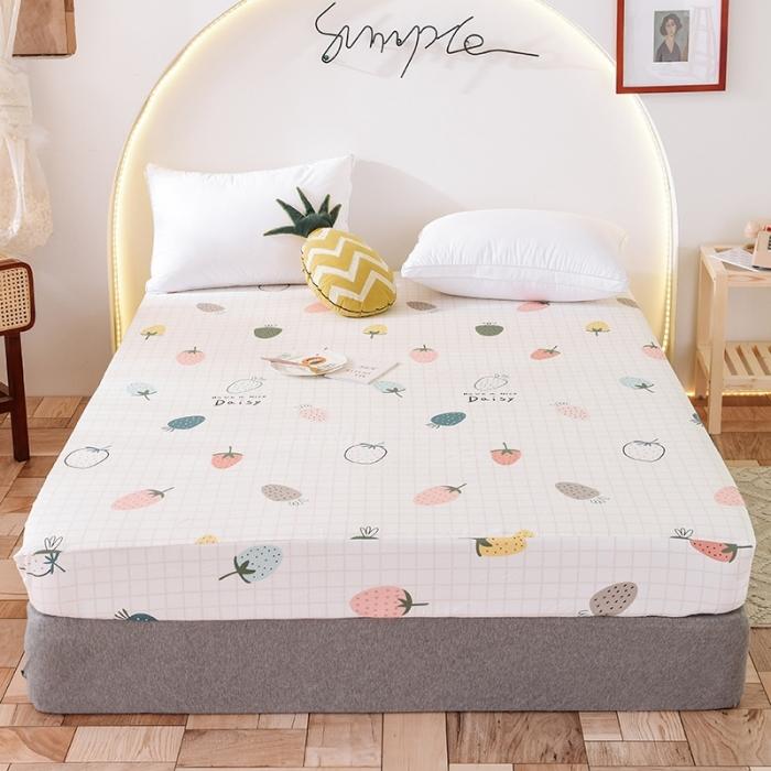 91家纺网 家纺一手货源 找家纺 甜之梦 2025新款13372单品床笠 格子草莓