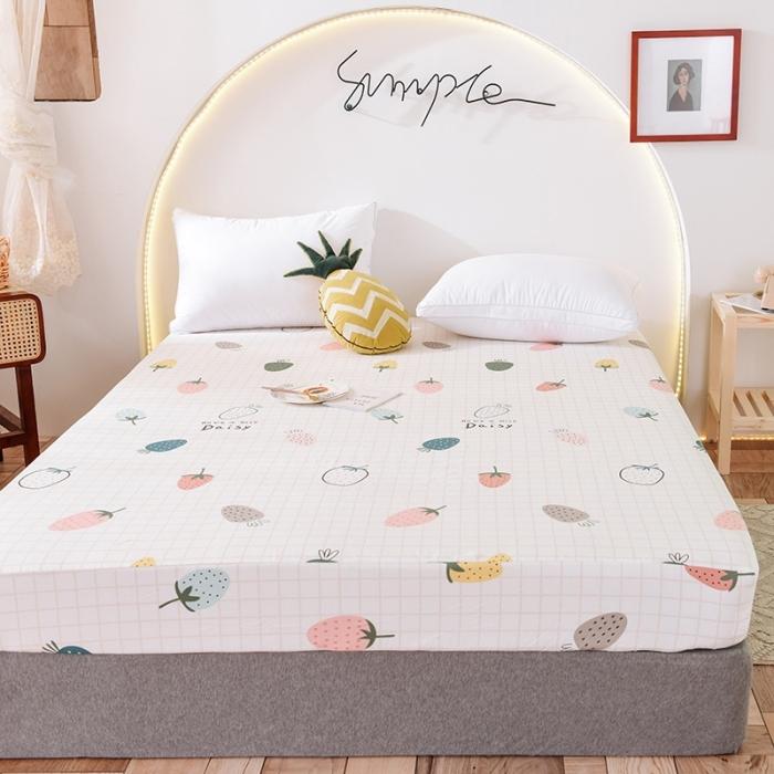 91家纺网 家纺一手货源 找家纺 甜之梦 2025新款13372单品床笠 格子草莓