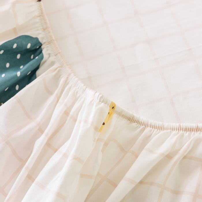 91家纺网 家纺一手货源 找家纺 甜之梦 2025新款13372单品床笠 格子草莓