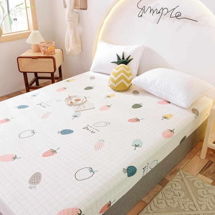 91家纺网 家纺一手货源 找家纺 甜之梦 2025新款13372单品床笠 格子草莓