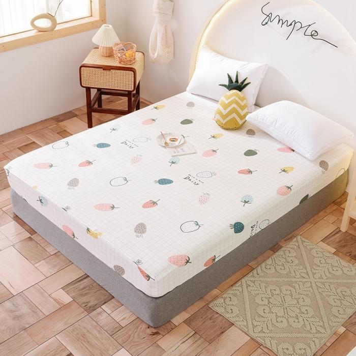 91家纺网 家纺一手货源 找家纺 甜之梦 2025新款13372单品床笠 格子草莓