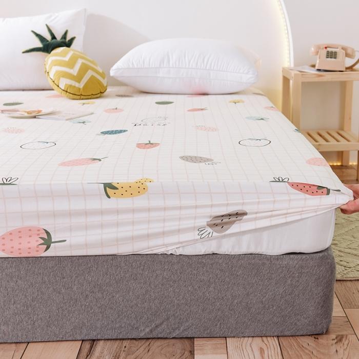 91家纺网 家纺一手货源 找家纺 甜之梦 2025新款13372单品床笠 格子草莓