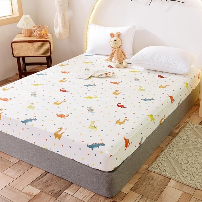 91家纺网 家纺一手货源 找家纺 甜之梦 2025新款13372单品床笠 恐龙宝贝